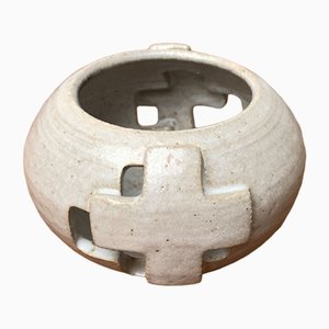 Portacandela Sakral vintage in ceramica