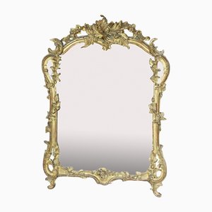 Miroir en Bois Sculpté et Doré, 19ème Siècle