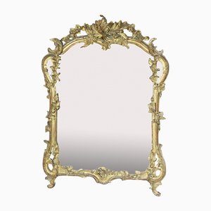 Specchio in legno scolpito e dorato, XIX secolo