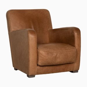 Brown Leather Berlino Armchair from Baxter