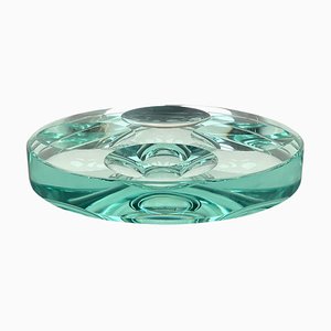 Green Glass Ashtray attributed to Fountain Art, Italy, 1960s
