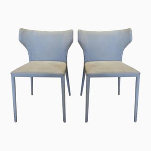 Suede Greco Dining Chairs from Natuzzi, 2000s, Set of 2