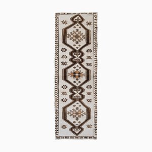 Handgeknüpfter türkischer Vintage Teppich mit geometrischem Muster