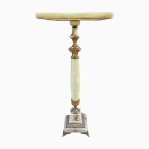 Column or Pedestal Table in Onyx & Golden Bronze, Spain, 1840-1860s