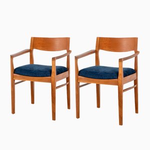 Mid-Century Teak Carver Chairs, 1960s, Set of 2