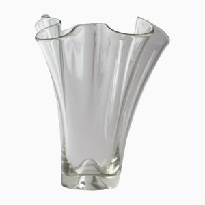 Transparente Laguna Vase von Holmegaard für Lütken, 1950er Taschentuchvase