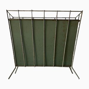 Mid-Century Frame Design Green Metal Umbrella Stand, 1950s