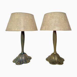 German Table Lamps in Brass from Honsel Leuchten, 1960, Set of 2