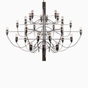 Vintage Chrome Model 2097 30-Arm Chandelier by Gino Sarfatti for Flos, 1980s