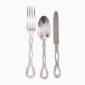 Sterling Silver Cutlery Set from Tétard, Set of 146