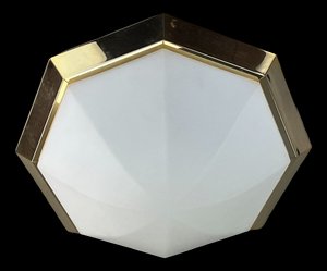 Mid-Century Space Age Ceiling Lamp in Glass from Limburg Glashütte, 1960s or 1970s