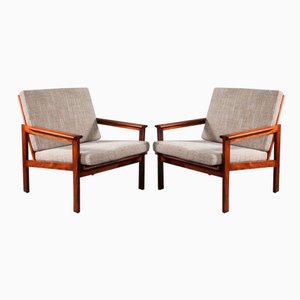No. 4 Rosewood Armchairs by Illum Wikkelsø for Niels Eilersen, 1960, Set of 2