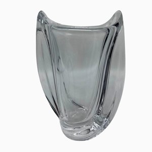 Vase Vintage en Cristal de la Cristallerie de Vannes, 1970s