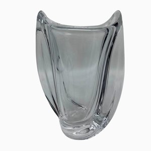 Vaso vintage in cristallo di Cristallerie of Vannes, anni '70
