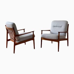 Set of Teak Easy Chair by Svend Åage Eriksen, 1960s
