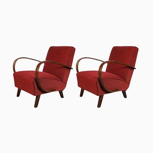 Set of Vintage Armchairs with Original Upholstery by Jindrich Halabala, 1930s