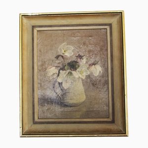 Anna Hornby, Christmas Roses, 20th Century, Canvas Painting