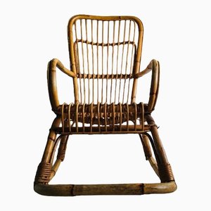 Rocking Chair Mid-Century en Bambou par Franco Albini, 1960s