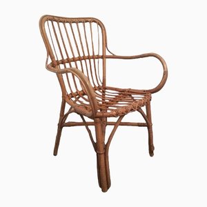 Vintage Bamboo Armchair, 1950s