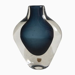 Schwedische Rauchglas Vase von Orrefors, 1970er