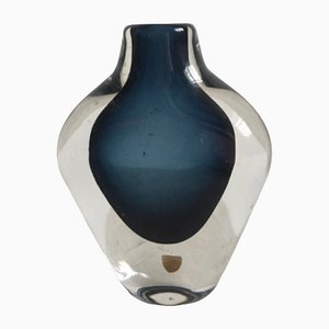 Swedish Smoked Glass Vase from Orrefors, 1970s