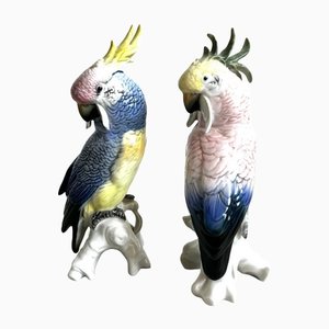 Porcelain Cockatoos by Karl Ens, Set of 2