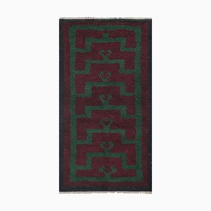 Tapis Tulu Mid-Century Moderne avec Motif, Turquie