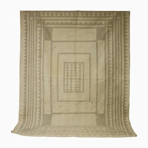 Tappeto vintage in lana con disegno geometrico