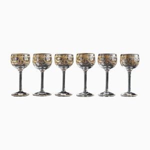 Antique French Liqueur Glasses attributed to Baccarat / Saint Louis Crystal, Set of 6