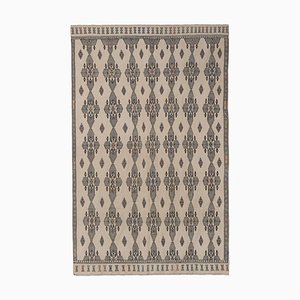 Tappeto Kilim intrecciato a mano con motivo floreale