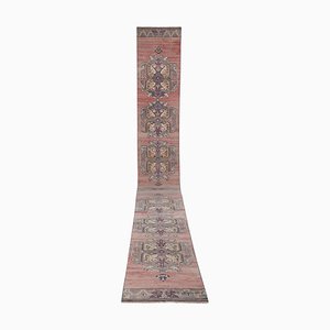 Long Tapis de Couloir Oushak Vintage Néoclassique, Turquie