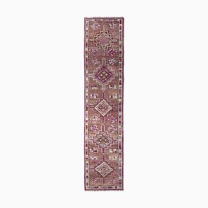 Turkish Decorative Oushak Runner Rug with Geometric Design in Soft Muted Colors