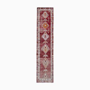 Vintage Turkish Red Oushak Runner Rug