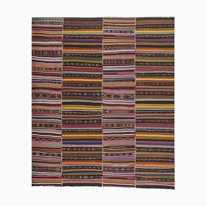 Alfombra Kilim turca vintage a rayas