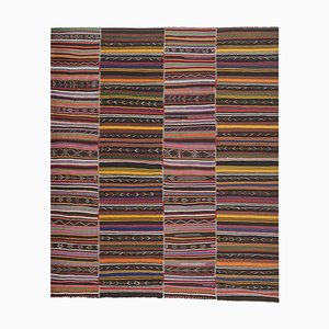 Vintage Turkish Striped Kilim Area Rug