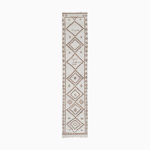 White & Brown Vintage Herki Runner