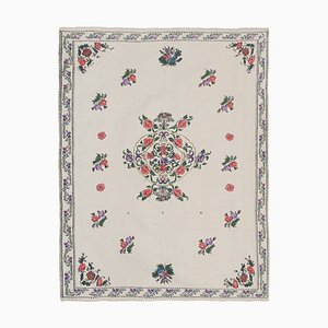 Alfombra Kilim turca vintage con motivo floral