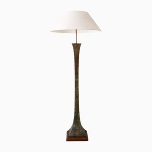 Lámpara de pie Verdigris de bronce de Stewart Ross James para Hansen Lighting, años 60