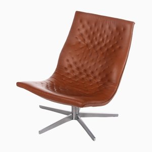 Sillón modelo DS-51 de cuero coñac marrón de de Sede, Switzerland, años 70