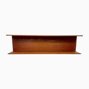 Mensola da parete minimalista in teak di Walter Wirz per Wilhelm Renz, anni '60