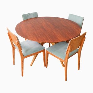 Vintage Dining Table and Chairs from Schuster, 1950s, Set of 5