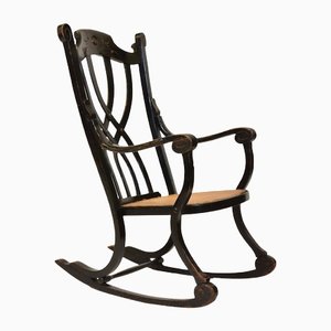 Rocking Chair Art Nouveau 7401 Antique de Thonet, 1890s