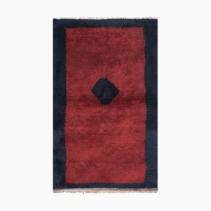 Tapis Shaggy Vintage en Laine Angora Marron, Turquie