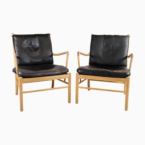 Model Ow149 Oak Colonial Chairs in the style of Ole Wanscher, 2000, Set of 2