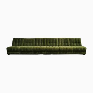 Modulares Vintage Vintage Sofa aus grünem Samt, 1960er, 6er Set