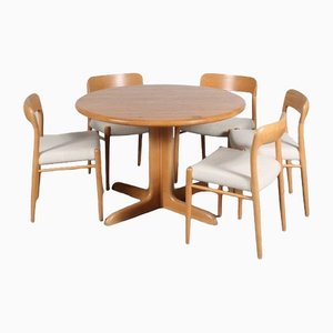 Table and Chairs by Niels Otto Møller for Møller, Denmark, 1960s, Set of 6