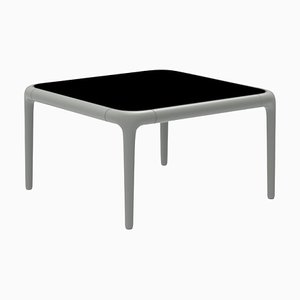 50 Xaloc Silver Coffee Table with Glass Top from Mowee
