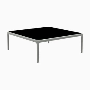 80 Xaloc Silver Coffee Table with Glass Top from Mowee