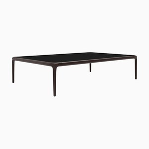 120 Xaloc Chocolate Coffee Table with Glass Top from Mowee