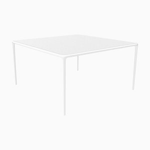 140 Xaloc White Glass Top Table from Mowee